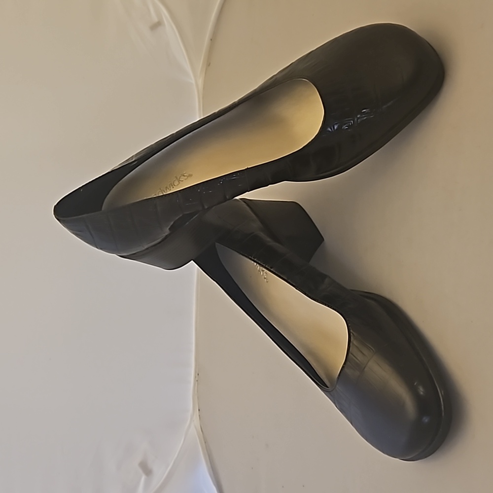 Chadwick's Black Leather Heels